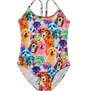 Rainbow Dog Girls Swimsuit
